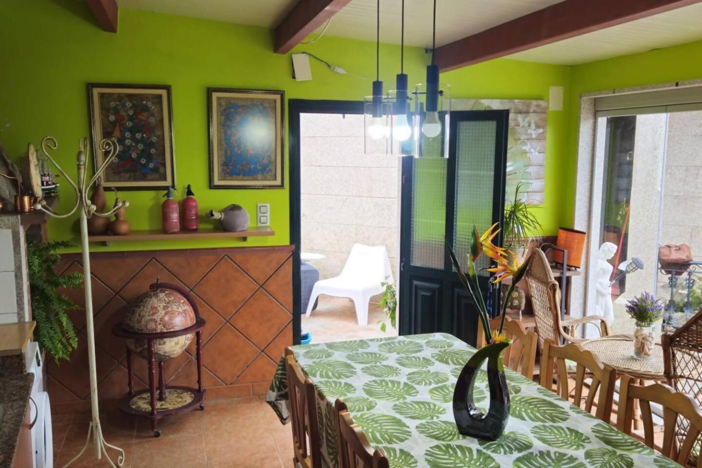 Villa Casa Baja A La Playa Bueu Esterno foto